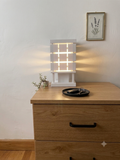 Lampe de Chevet Design Cubique – Artisanale & Écoresponsable