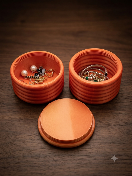 Boîte à Bijoux Cannelée Empilable – Artisanale & Écoresponsable